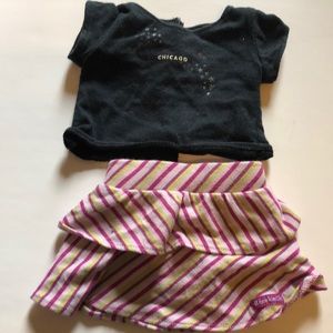 Bundle 4 for $15! American girl shirt and skirt